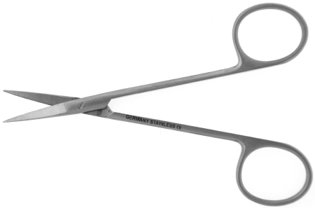 Scissors Iris BR Surgical 3-1/2 Inch Length Surgical Grade Stainless Steel NonSterile Finger Ring Handle Straight Sharp Tip / Sharp Tip by BR Surgical, LLC  ID BR08-34009